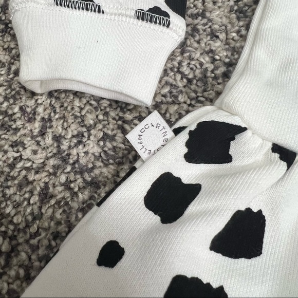 STELLA MCCARTNEY Baby White Fleece Spotty Dog Dress 6 Months - Picture 5 of 5